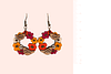 Flower and Bird Wreath Dangles
