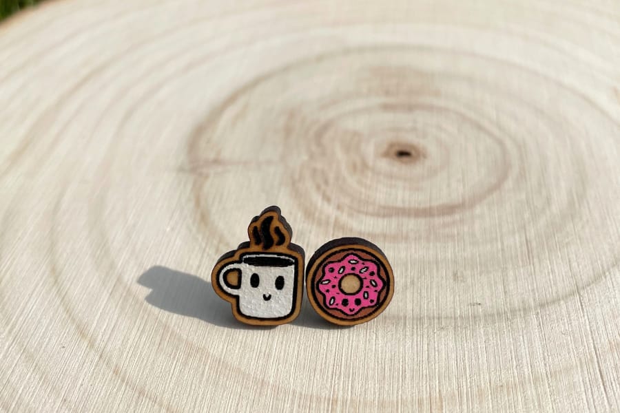 Coffee and Donut Studs - Image 2