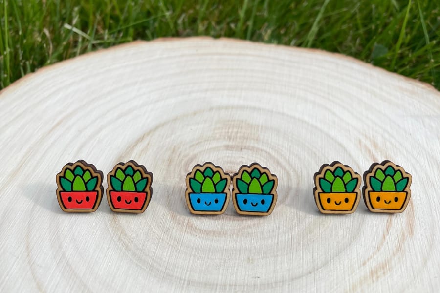 Kawai Succulent Studs #1 - Image 2