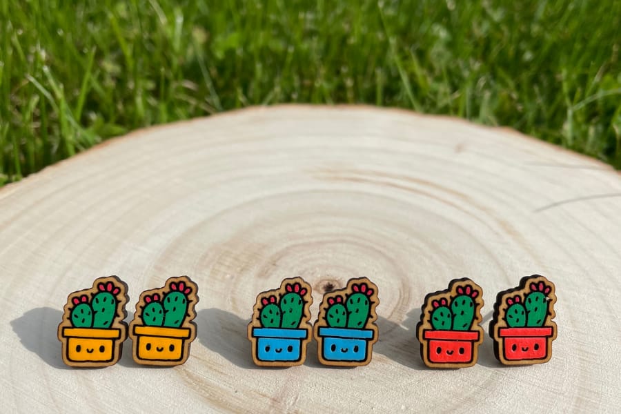 Kawai Succulent Studs #2 - Image 2