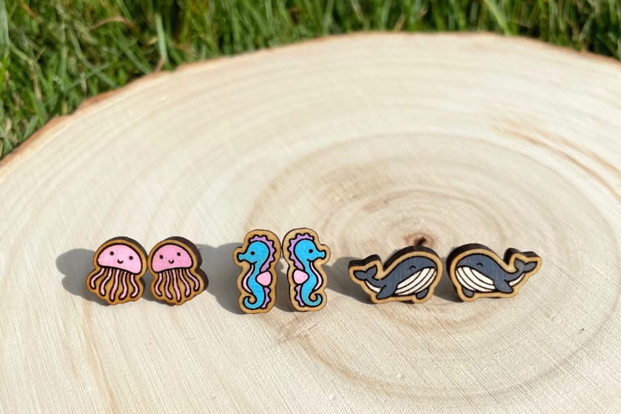 Cartoon Sea Creature Studs - Image 2