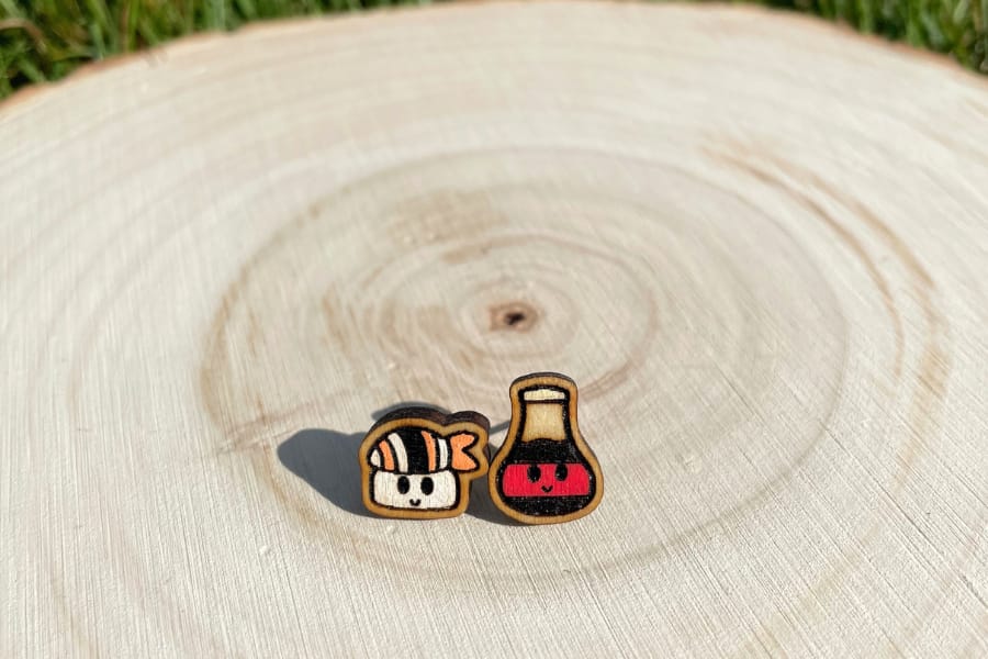 Sushi and Soya Sauce Studs - Image 2